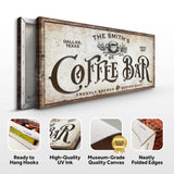 Coffee Bar Sign VII - Tailored Canvases - Flyclothing LLC