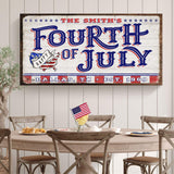 4th of July Personalized Welcome Sign - Tailored Canvases - Flyclothing LLC