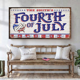 4th of July Personalized Welcome Sign - Tailored Canvases - Flyclothing LLC