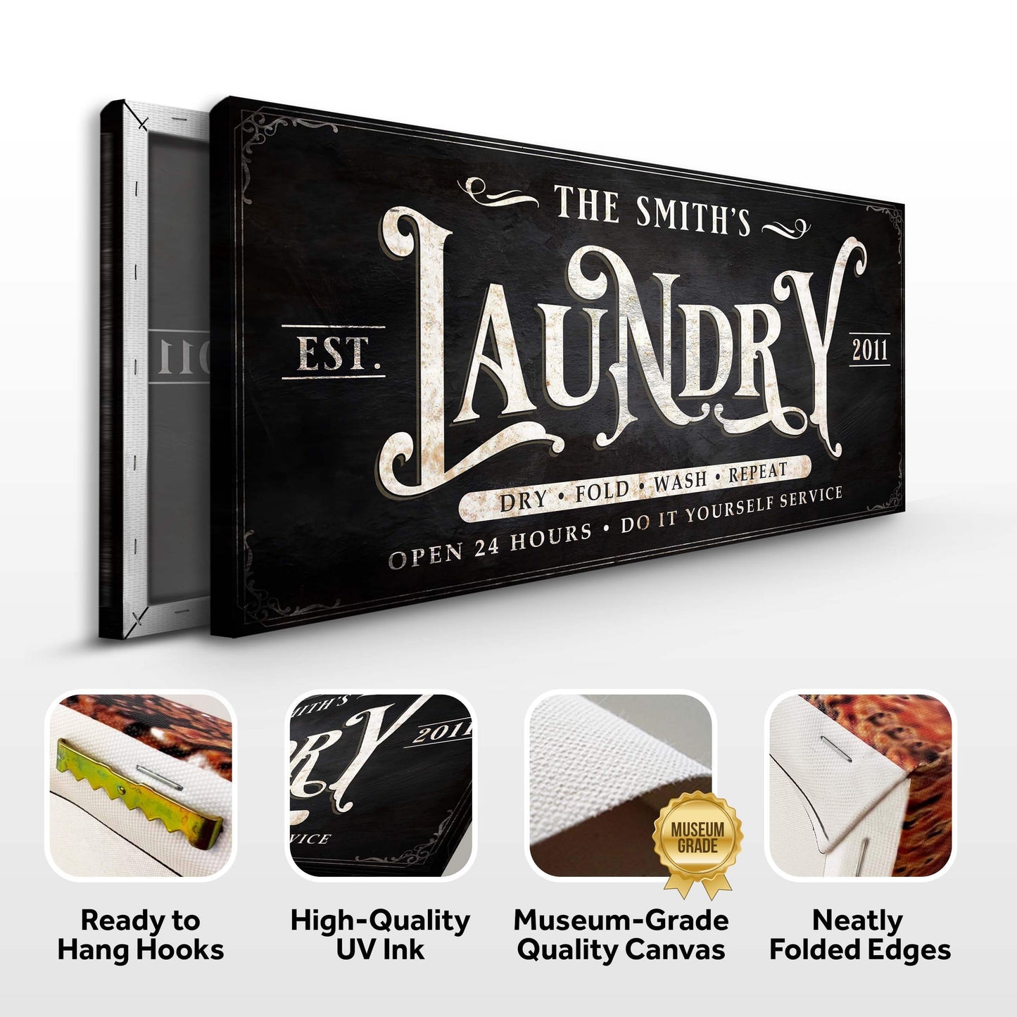 Laundry Sign IV - Tailored Canvases - Flyclothing LLC