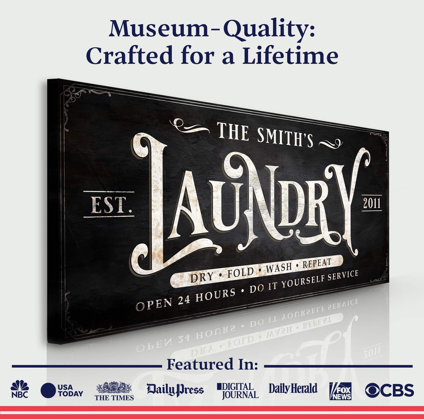 Laundry Sign IV - Tailored Canvases - Flyclothing LLC