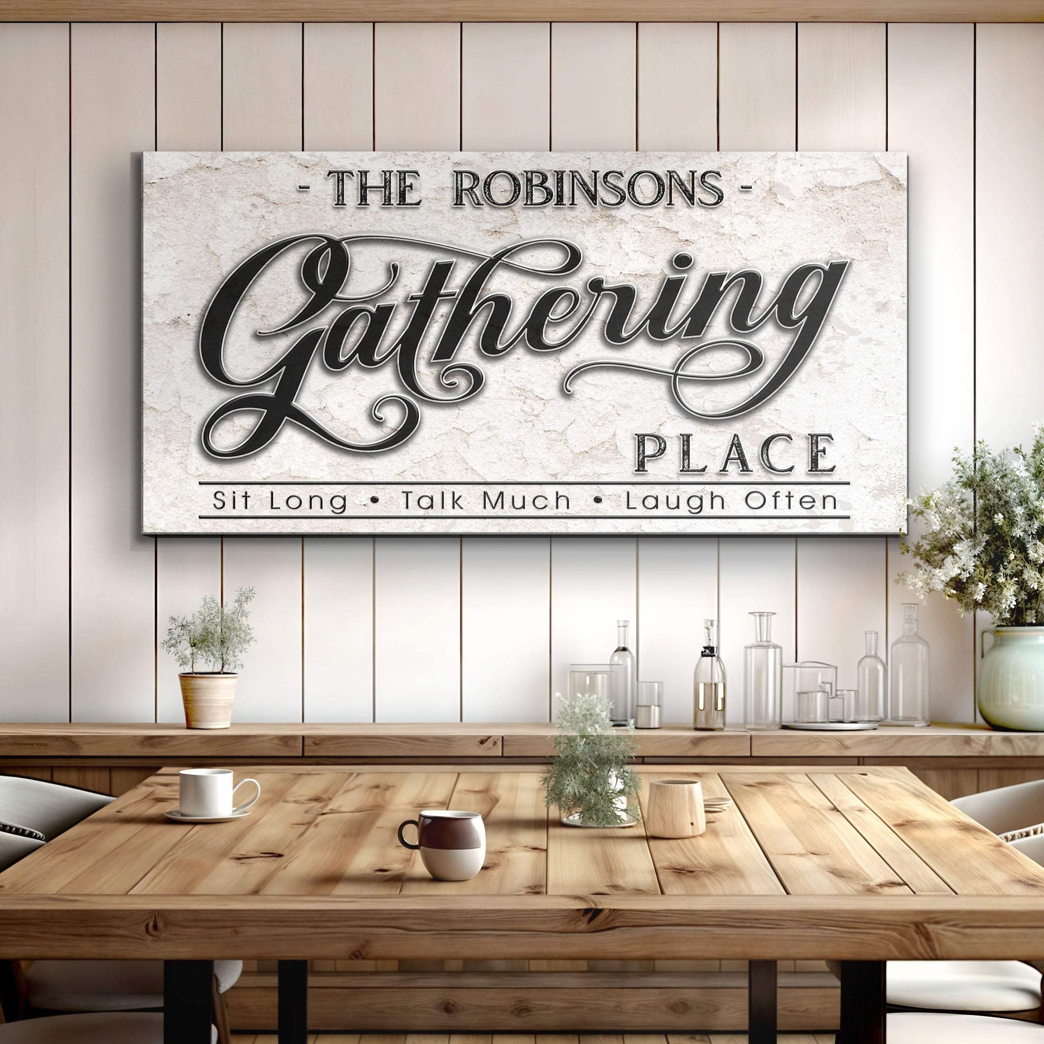 The Gathering Place Personalized Sign - Tailored Canvases - Flyclothing LLC