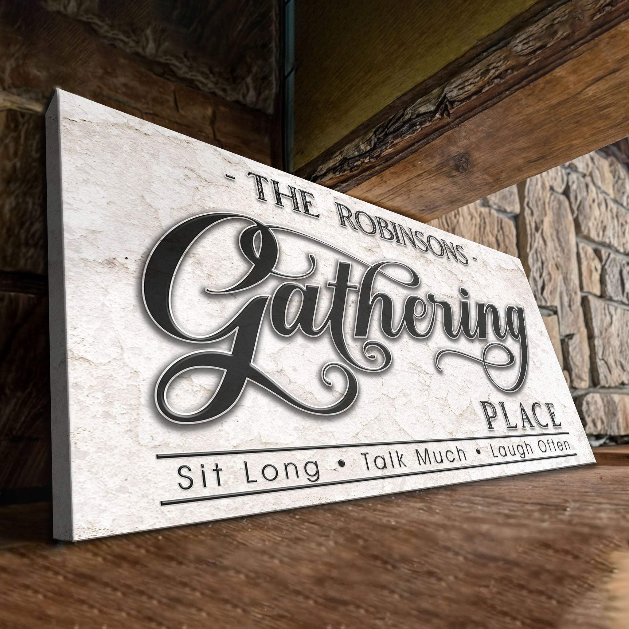 The Gathering Place Personalized Sign - Tailored Canvases - Flyclothing LLC