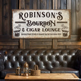 Personalized Bourbon and Cigar Bar Sign - Tailored Canvases - Flyclothing LLC