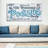 Personalized Pool Party Sign - Tailored Canvases - Flyclothing LLC
