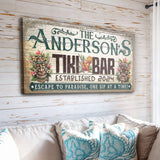 Personalized Tiki Bar Sign III - Tailored Canvases - Flyclothing LLC
