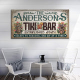 Personalized Tiki Bar Sign III - Tailored Canvases - Flyclothing LLC