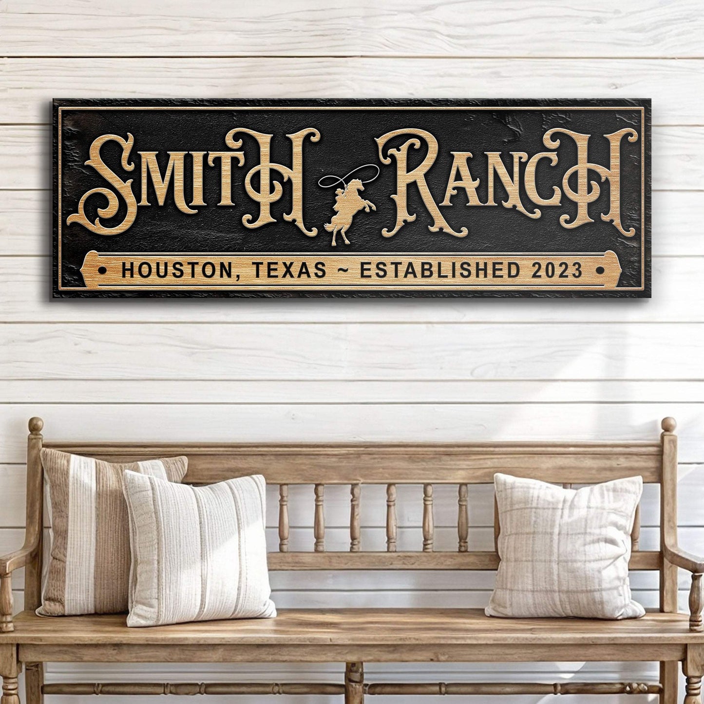Personalized Horse Ranch Sign - Tailored Canvases - Flyclothing LLC