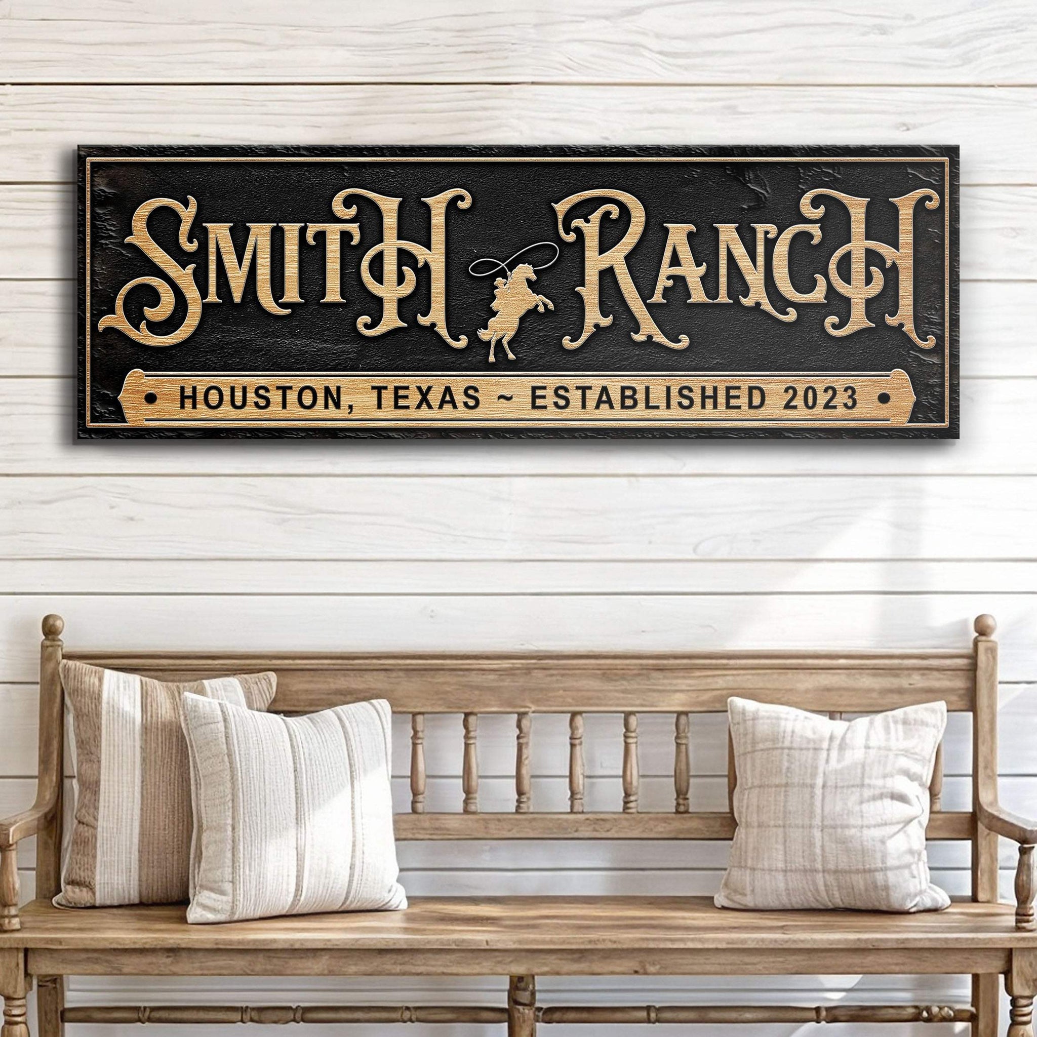 Personalized Horse Ranch Sign - Tailored Canvases - Flyclothing LLC