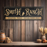 Personalized Horse Ranch Sign - Tailored Canvases - Flyclothing LLC