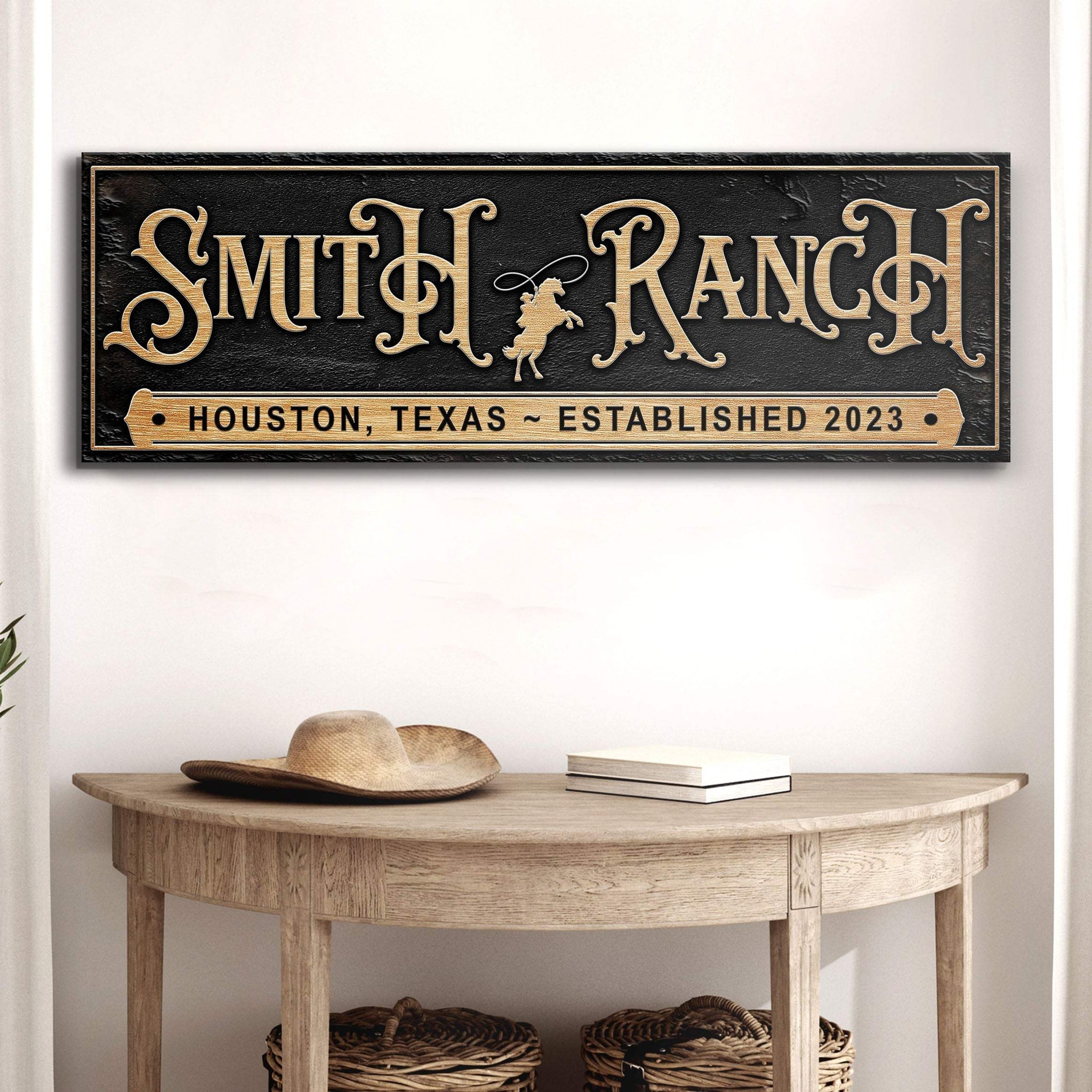Personalized Horse Ranch Sign - Tailored Canvases - Flyclothing LLC