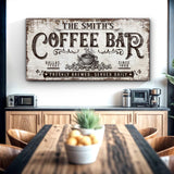 Personalized Coffee Bar Sign III - Tailored Canvases - Flyclothing LLC