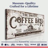 Personalized Coffee Bar Sign III - Tailored Canvases - Flyclothing LLC