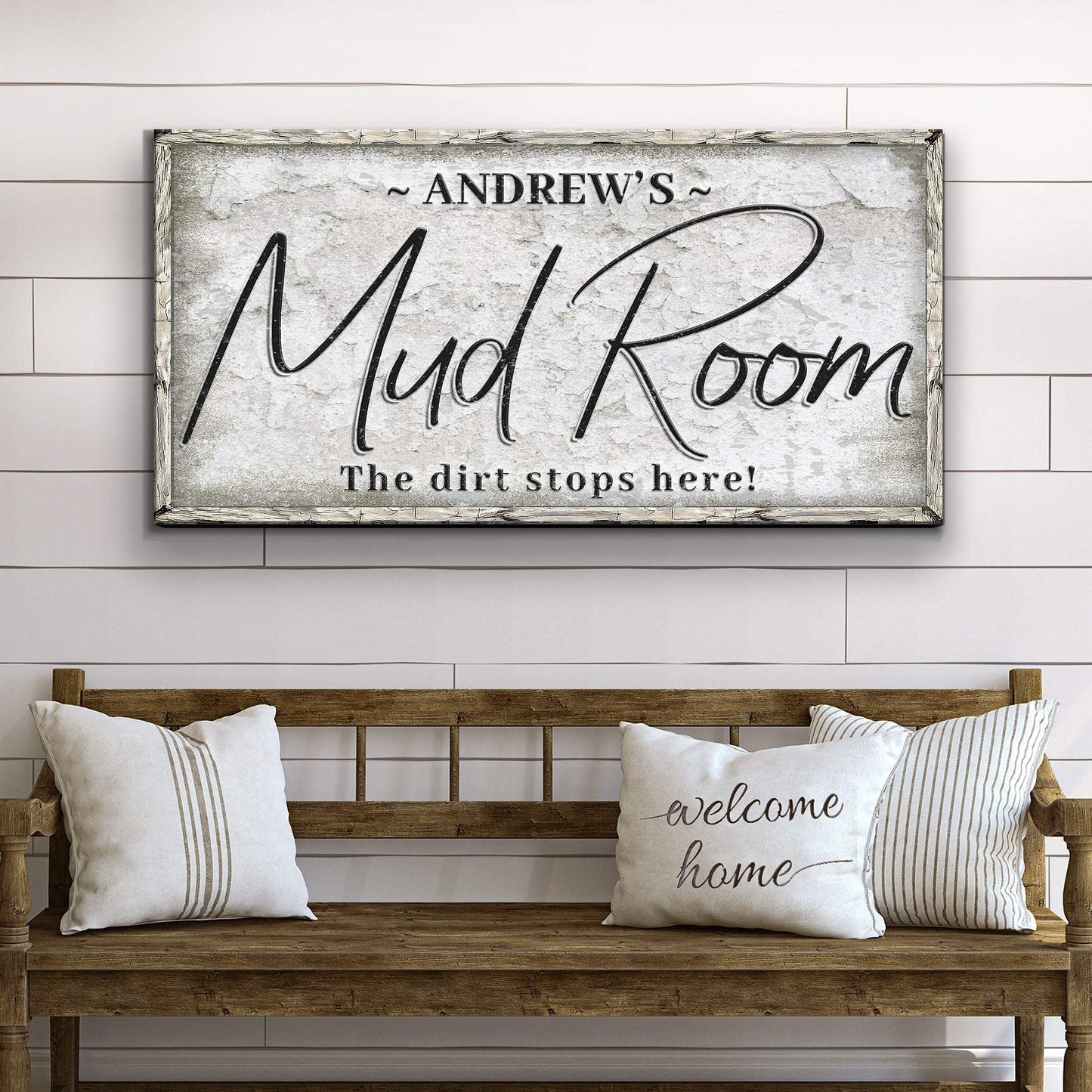 Personalized Mud Room Sign II - Tailored Canvases - Flyclothing LLC