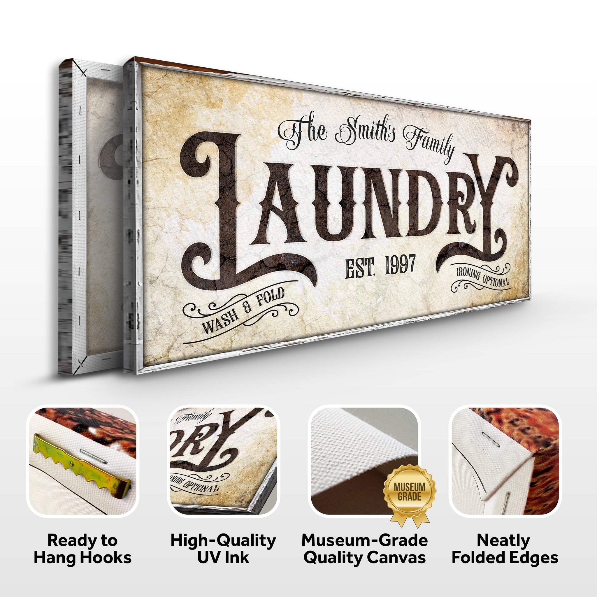 Family Laundry Sign II - Tailored Canvases - Flyclothing LLC