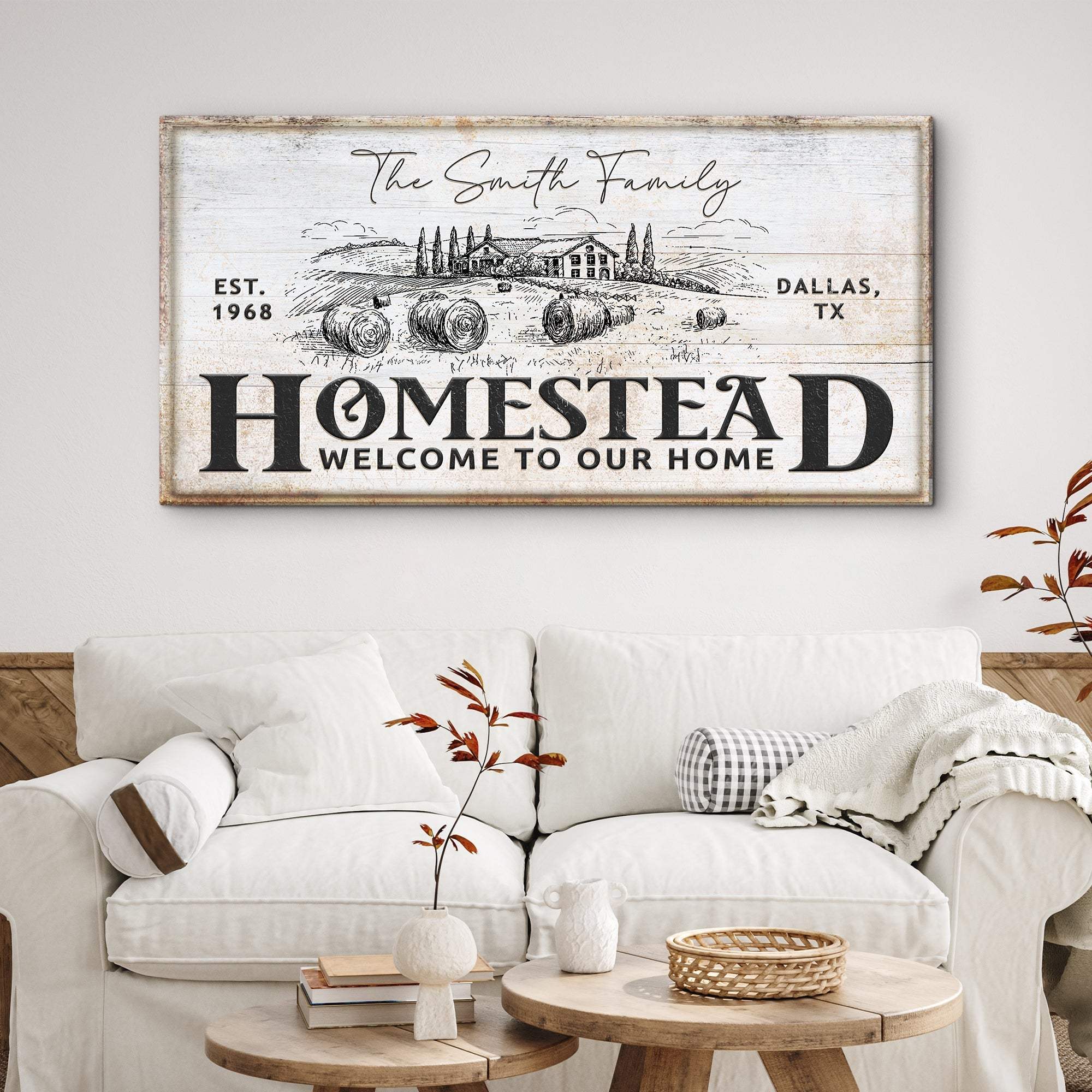 Vintage Homestead Sign IV - Tailored Canvases - Flyclothing LLC