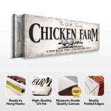 Chicken Family Farm Sign - Tailored Canvases - Flyclothing LLC