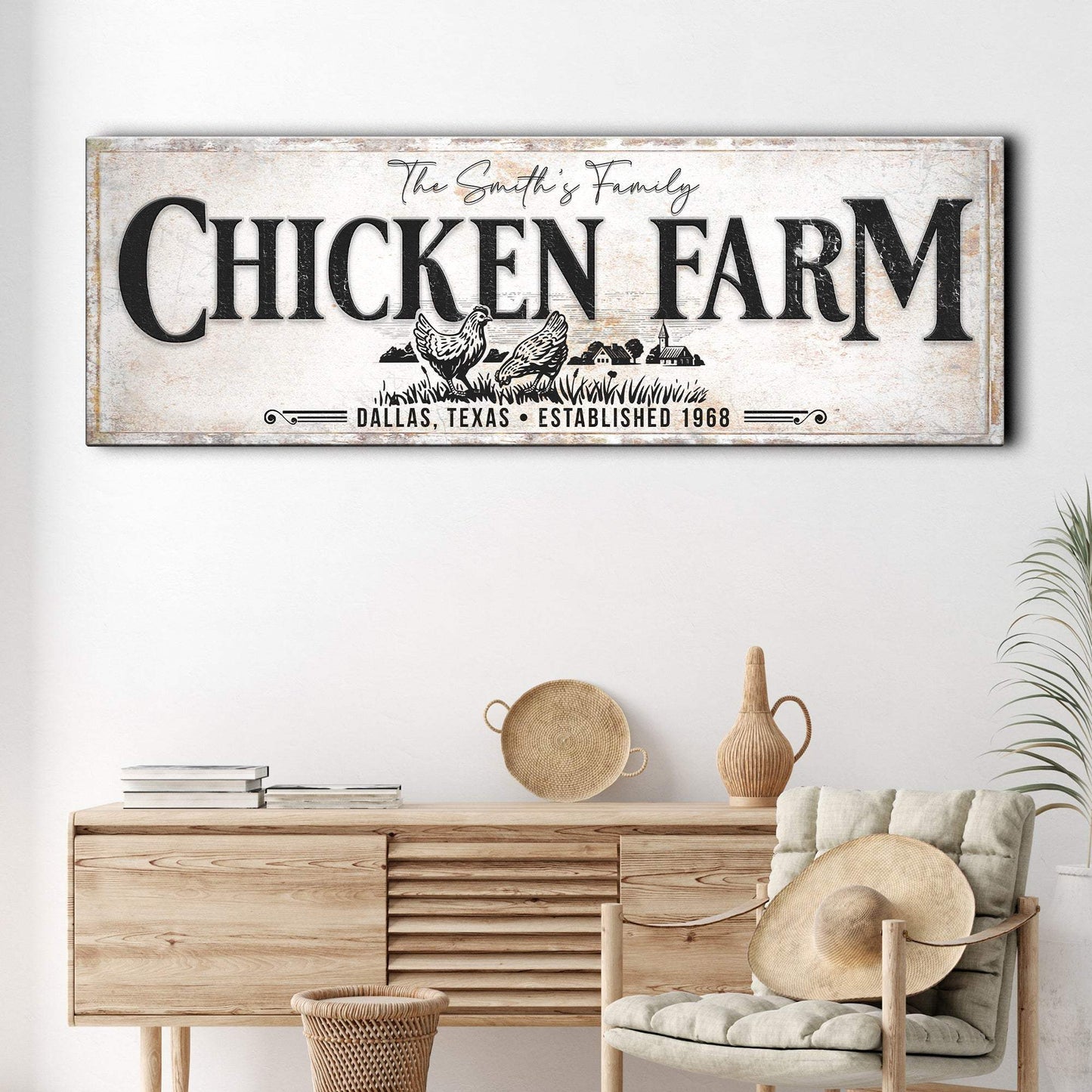 Chicken Family Farm Sign - Tailored Canvases - Flyclothing LLC