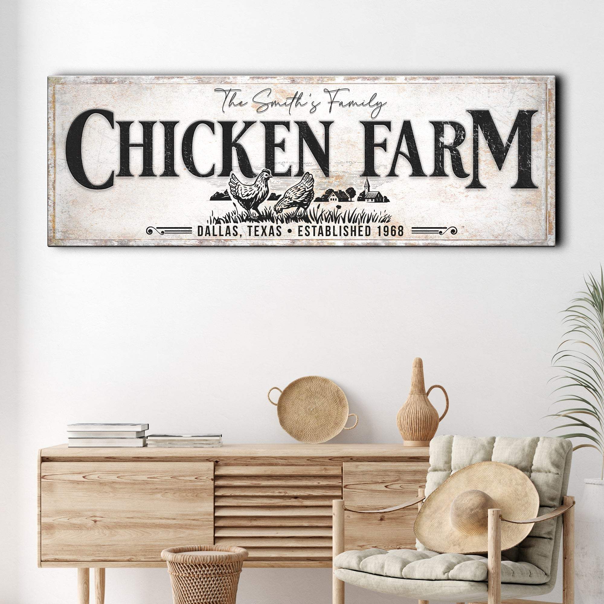 Chicken Family Farm Sign - Tailored Canvases - Flyclothing LLC