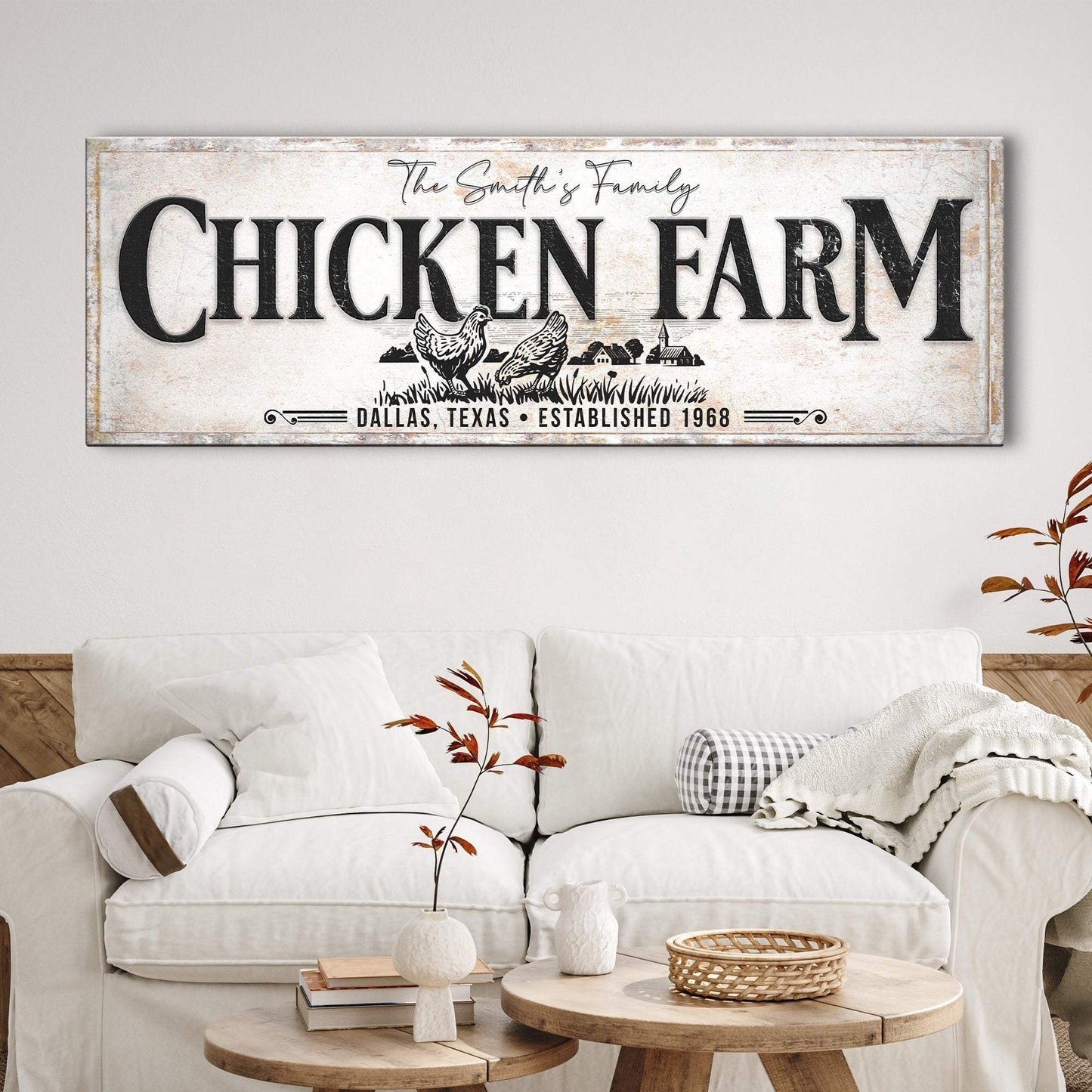 Chicken Family Farm Sign - Tailored Canvases - Flyclothing LLC