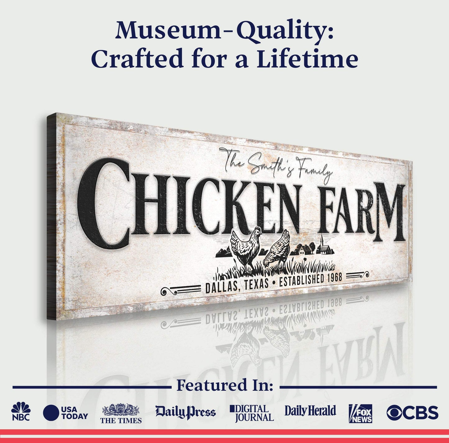 Chicken Family Farm Sign - Tailored Canvases - Flyclothing LLC