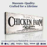 Chicken Family Farm Sign - Tailored Canvases - Flyclothing LLC