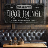 The Haunted Elixir Lounge Halloween Sign - Tailored Canvases - Flyclothing LLC