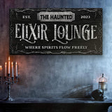 The Haunted Elixir Lounge Halloween Sign - Tailored Canvases - Flyclothing LLC