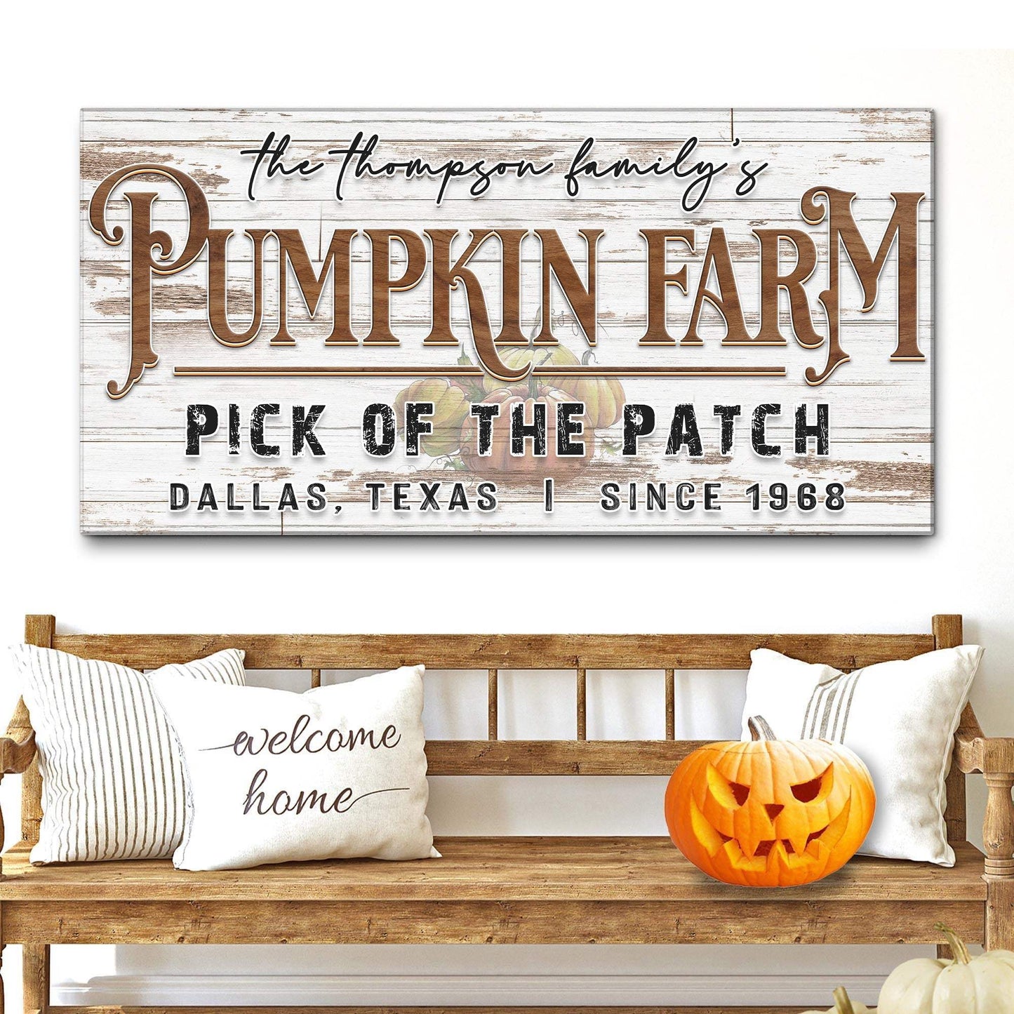 Pick Of The Patch Pumpkin Farm Sign II - Tailored Canvases - Flyclothing LLC
