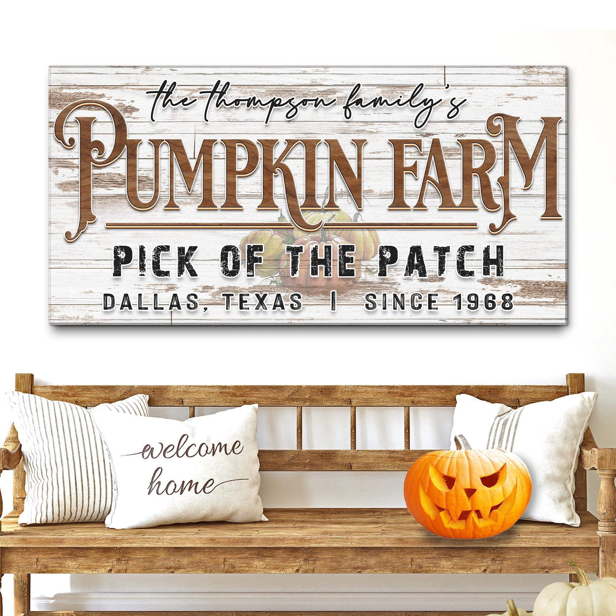 Pick Of The Patch Pumpkin Farm Sign II - Tailored Canvases - Flyclothing LLC
