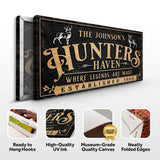 Personalized Hunters Haven Family Sign II - Tailored Canvases - Flyclothing LLC