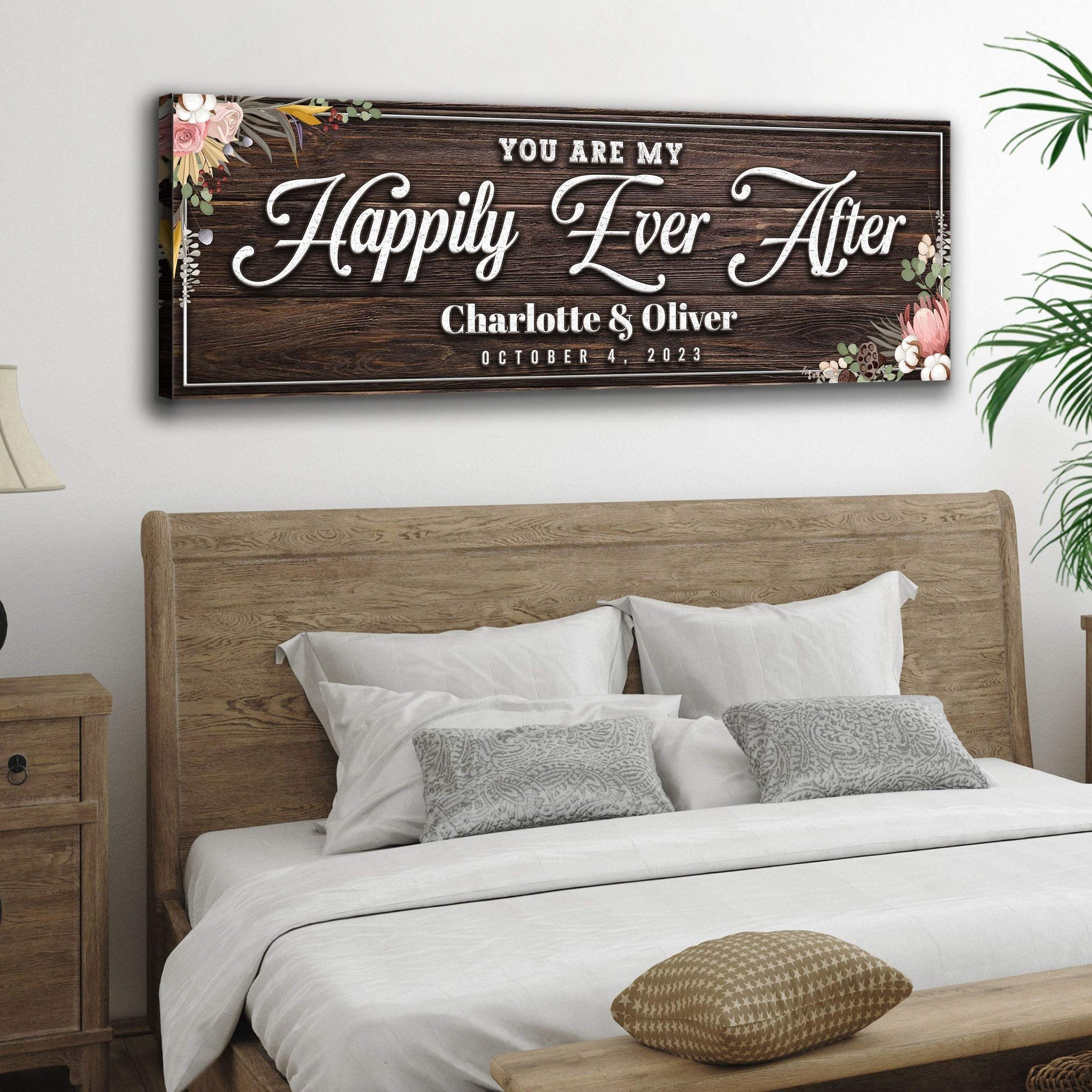 Personalized Happily Ever After Couple Sign - Tailored Canvases - Flyclothing LLC