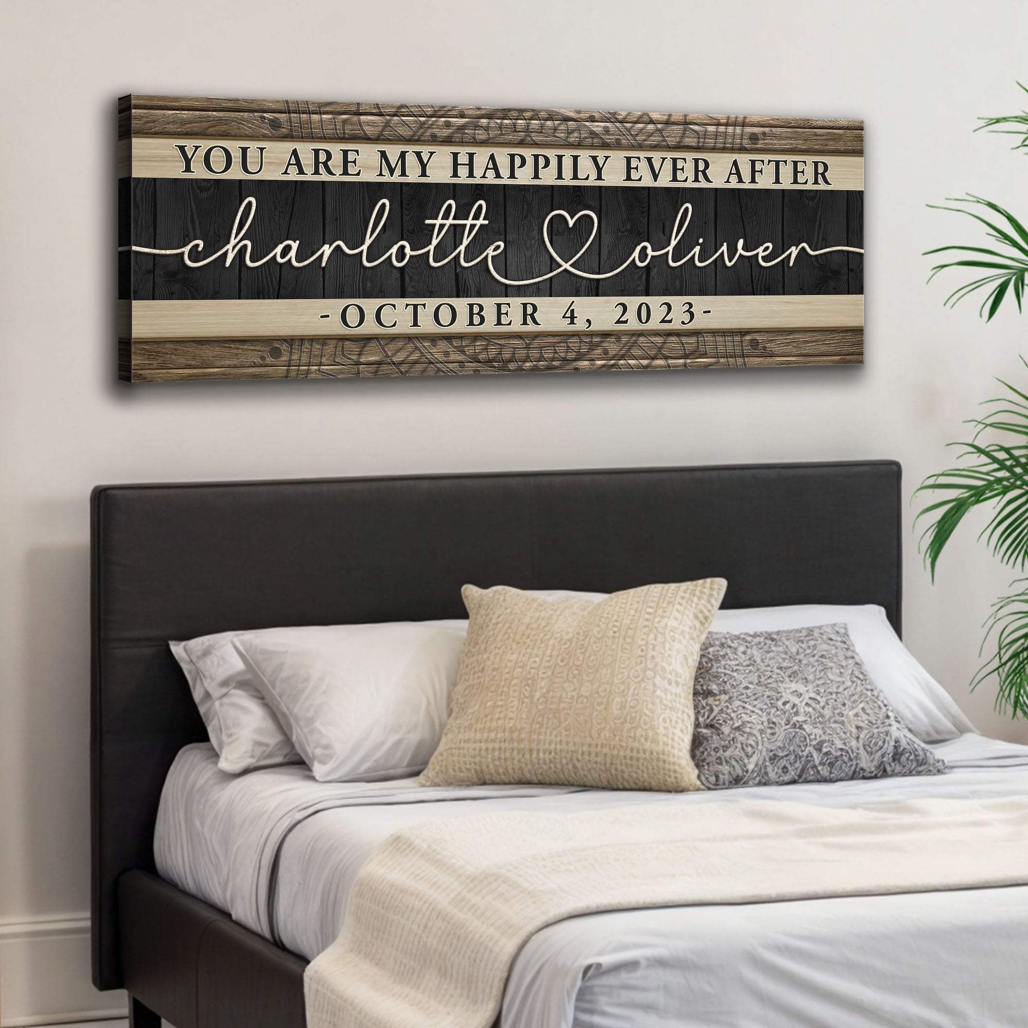 Personalized Happily Ever After Couple Sign V - Tailored Canvases - Flyclothing LLC