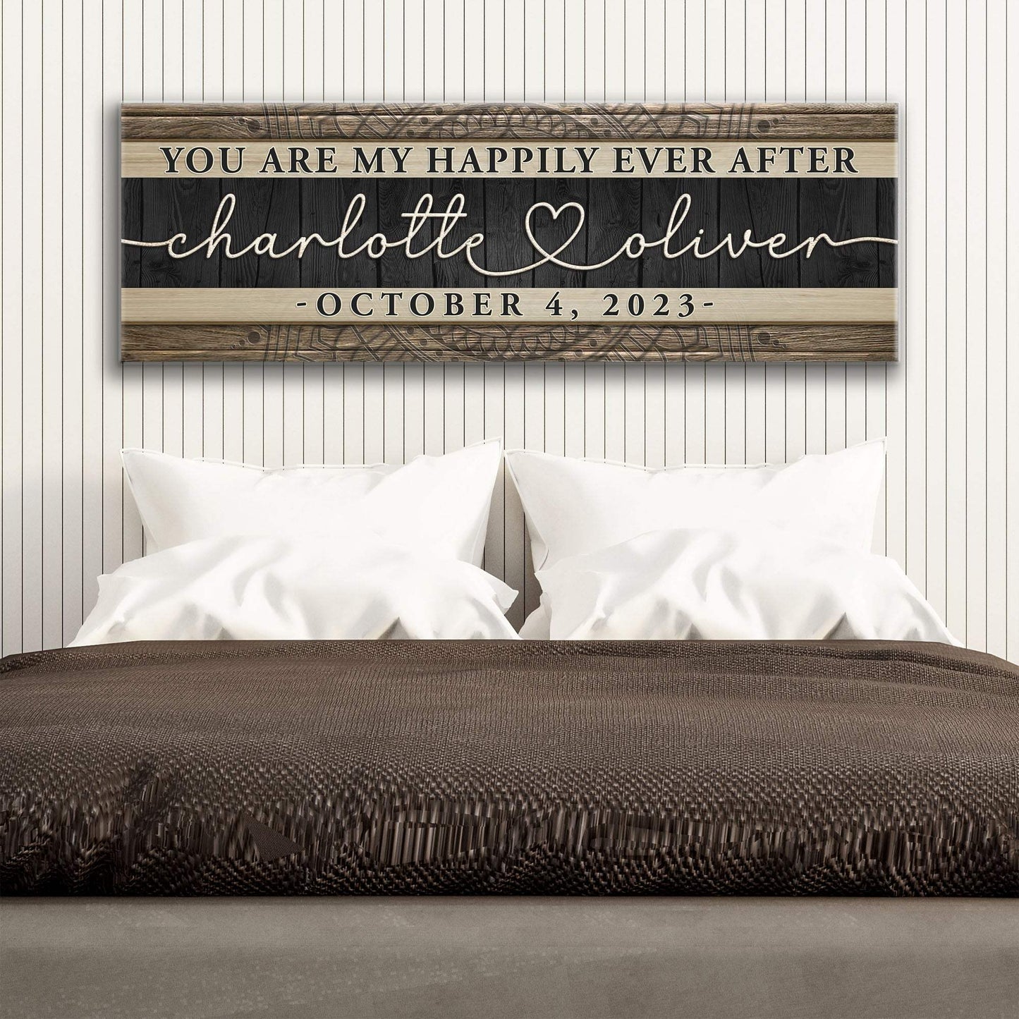Personalized Happily Ever After Couple Sign V - Tailored Canvases - Flyclothing LLC