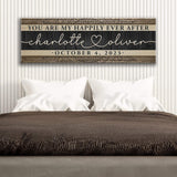 Personalized Happily Ever After Couple Sign V - Tailored Canvases - Flyclothing LLC