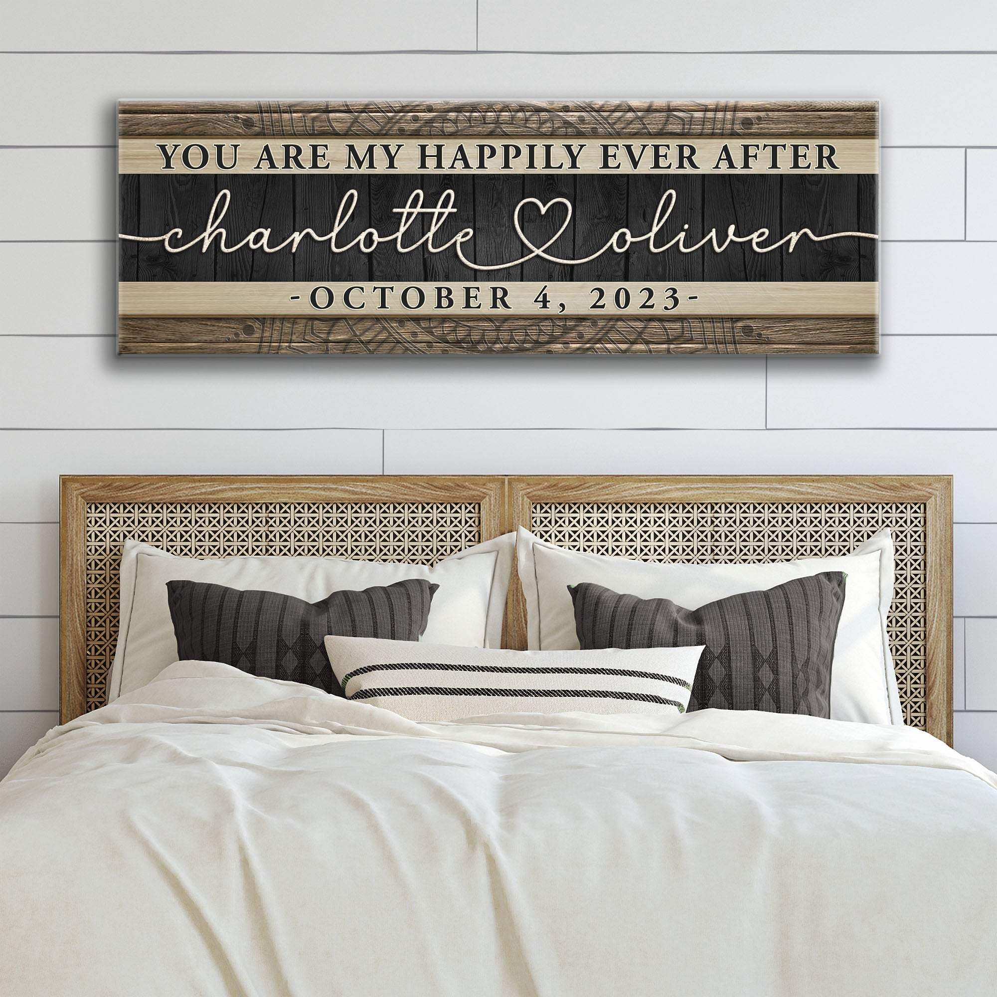 Personalized Happily Ever After Couple Sign V - Tailored Canvases - Flyclothing LLC