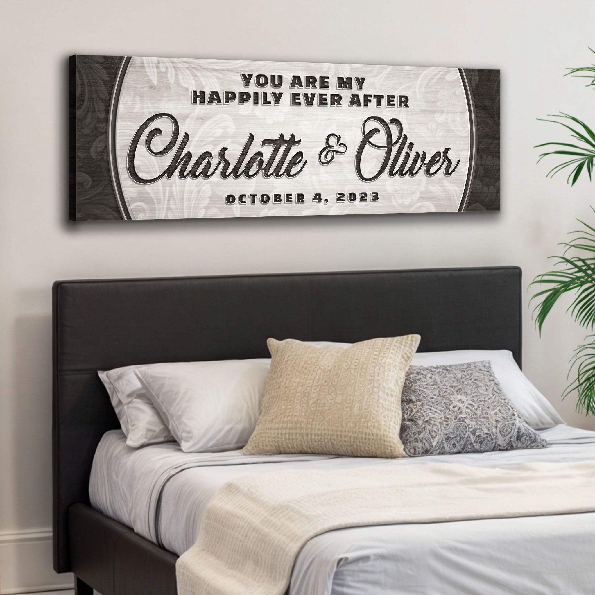 Personalized Happily Ever After Couple Sign III - Tailored Canvases - Flyclothing LLC