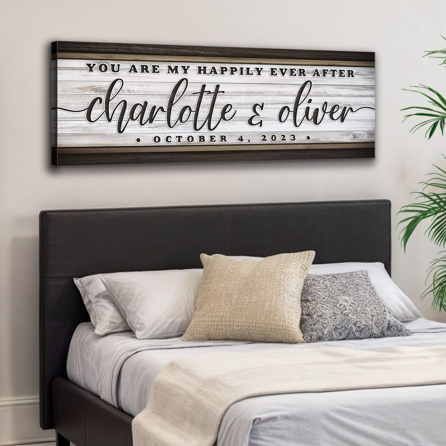 Personalized Happily Ever After Couple Sign II - Tailored Canvases - Flyclothing LLC