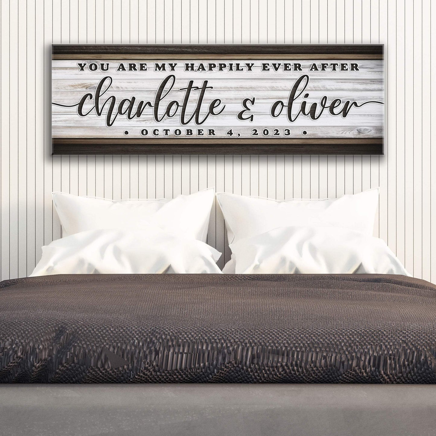 Personalized Happily Ever After Couple Sign II - Tailored Canvases - Flyclothing LLC