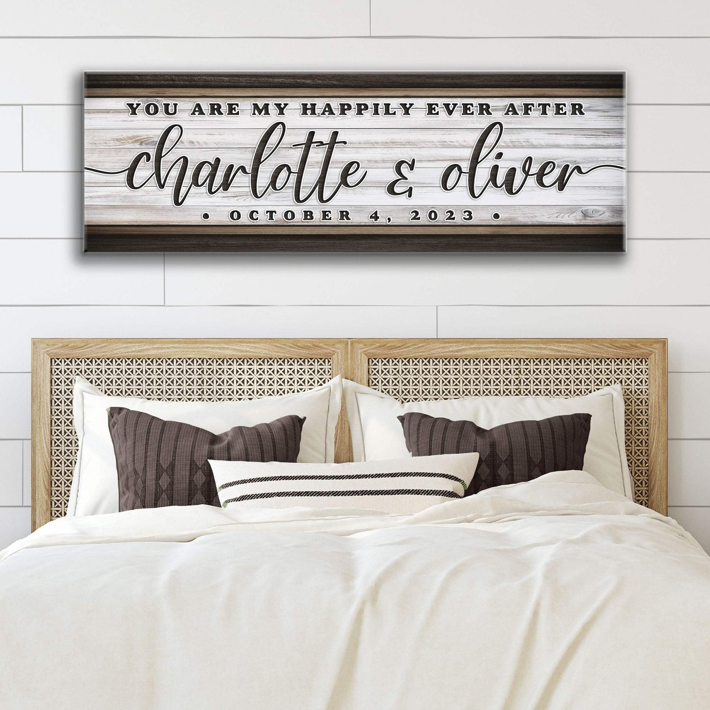 Personalized Happily Ever After Couple Sign II - Tailored Canvases - Flyclothing LLC