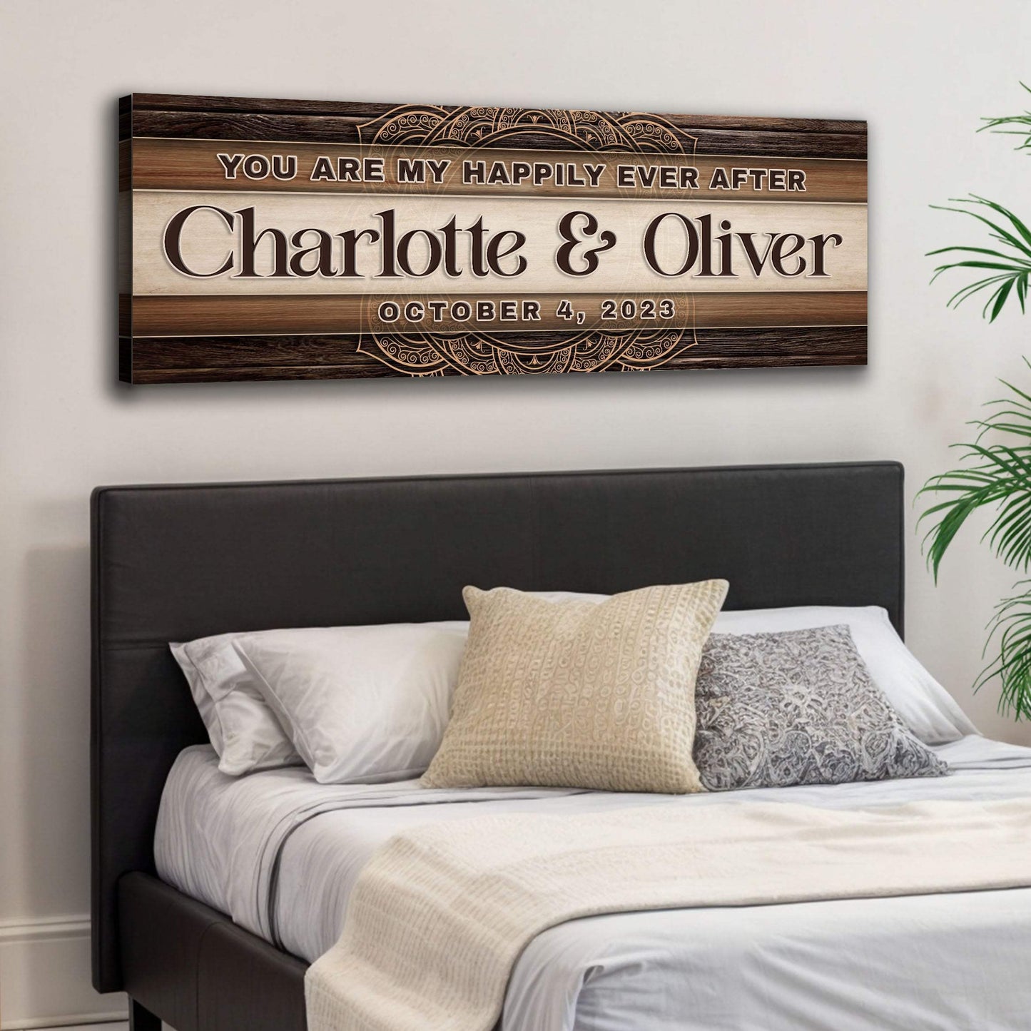 Personalized Happily Ever After Couple Sign IV - Tailored Canvases - Flyclothing LLC