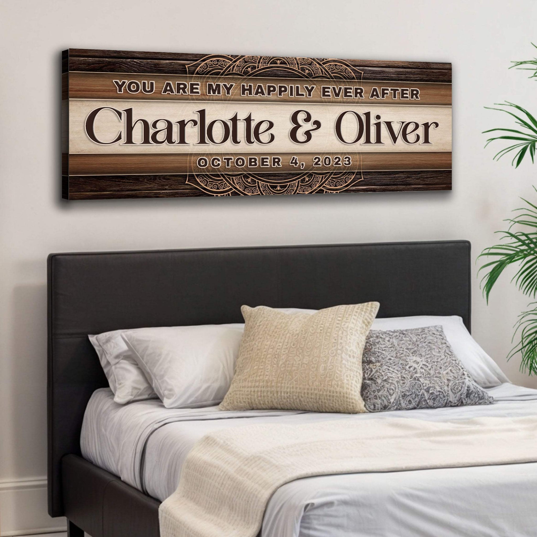 Personalized Happily Ever After Couple Sign IV - Tailored Canvases - Flyclothing LLC