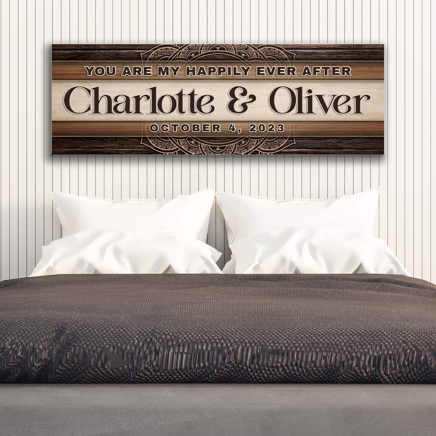 Personalized Happily Ever After Couple Sign IV - Tailored Canvases - Flyclothing LLC