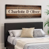 Personalized Happily Ever After Couple Sign V - Tailored Canvases - Flyclothing LLC