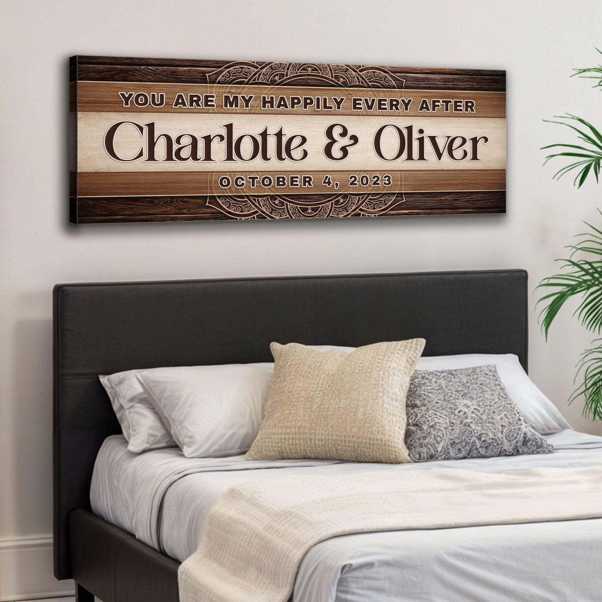 Personalized Happily Ever After Couple Sign V - Tailored Canvases - Flyclothing LLC