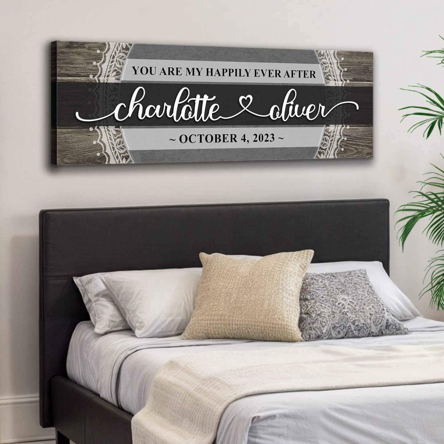 Personalized Happily Ever After Couple Sign VI - Tailored Canvases - Flyclothing LLC