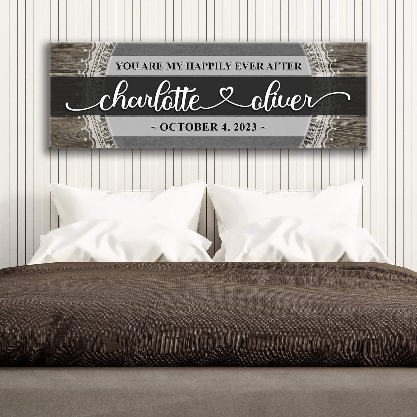Personalized Happily Ever After Couple Sign VI - Tailored Canvases - Flyclothing LLC