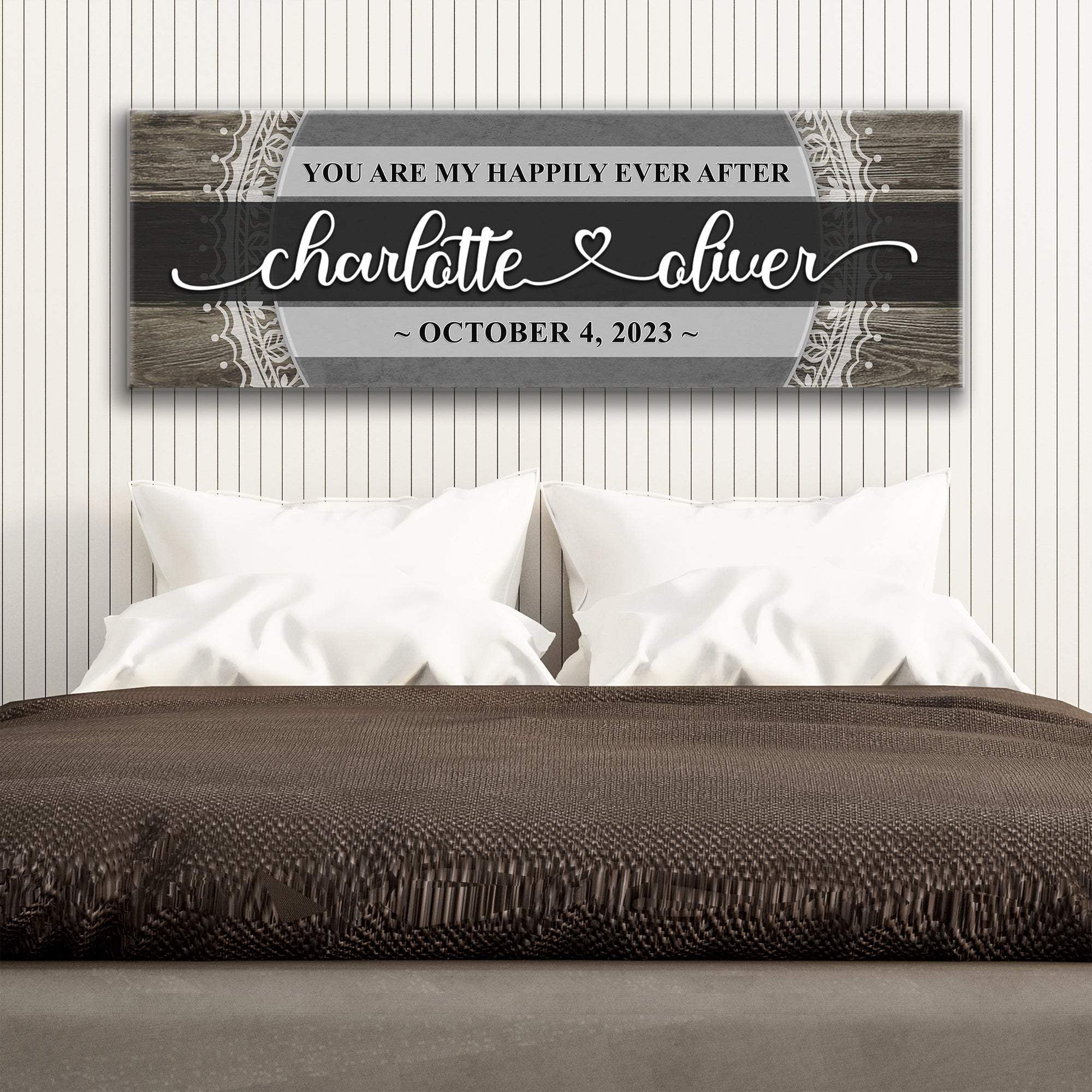 Personalized Happily Ever After Couple Sign VI - Tailored Canvases - Flyclothing LLC
