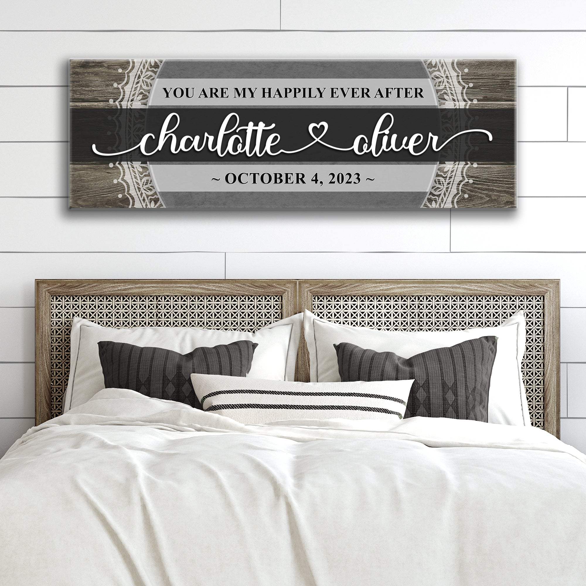 Personalized Happily Ever After Couple Sign VI - Tailored Canvases - Flyclothing LLC
