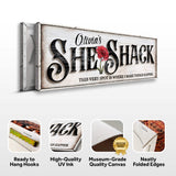 Personalized She Shed Sign XVI - Tailored Canvases - Flyclothing LLC